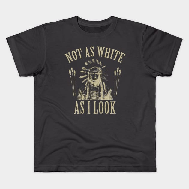 Not As White As I Look Kids T-Shirt by Mandegraph